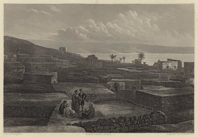 Tiberias ja Galileanmeri (kaiverrus) tekijältä English School
