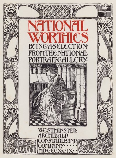 Nimisivun kuvitus National Worthiesille on valikoima National Portrait Gallerysta tekijältä English School