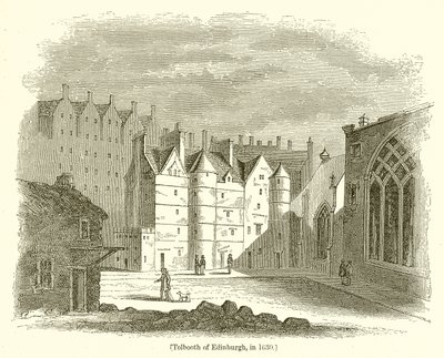Tolbooth Edinburghissa vuonna 1630 tekijältä English School