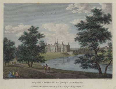 Tongin linna, Shropshire, Benjamin Channock Paynen kotipaikka (värillinen kaiverrus) tekijältä English School