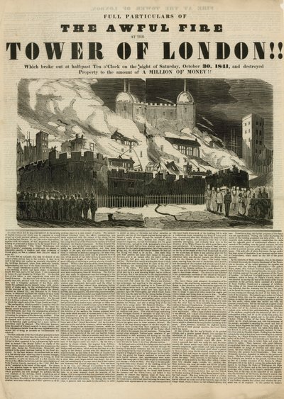 Tower of London Fire, 1841 tekijältä English School