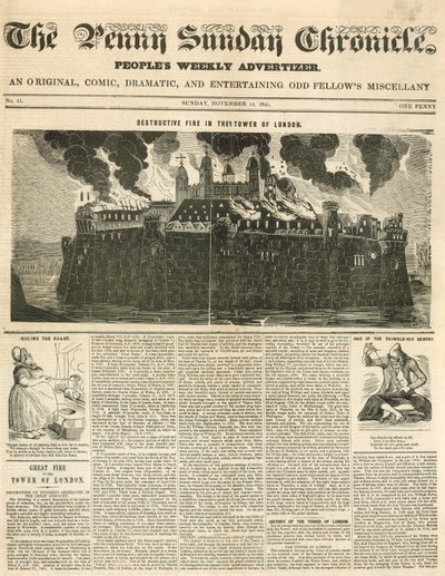 Tower of London Fire, 1841 tekijältä English School