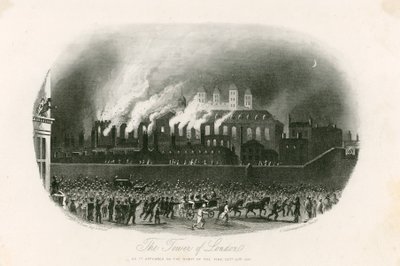 Tower of London Fire, 1841 tekijältä English School
