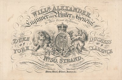 Kauppakortti, William Alexander tekijältä English School