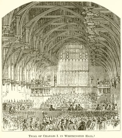 Charles I:n oikeudenkäynti Westminster Hallissa tekijältä English School