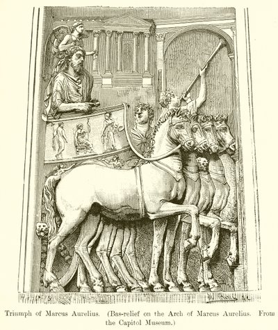 Marcus Aureliuksen voitto. (Kohokuva Marcus Aureliuksen kaarelle. Capitol-museosta) tekijältä English School
