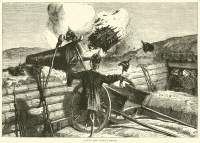 Kokeillaan vihollisen laukaisua, lokakuu 1870 tekijältä English School