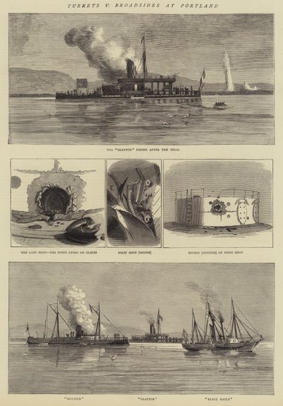 Turrets v Broadsides Portlandissa (kaiverrus) tekijältä English School