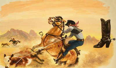 Tunnistamaton cowboy-nautakarja tekijältä English School