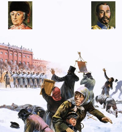 Tuntematon kohtaus Venäjän vuoden 1905 vallankumouksesta tekijältä English School