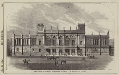 Lontoon yliopisto, Burlington Gardens, herra Pennethorne, arkkitehti (kaiverrus) tekijältä English School