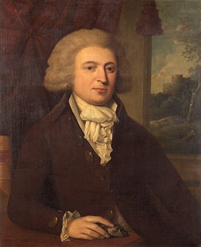 Tuntematon herrasmies mineraalinäytteen kanssa, n. 1790 tekijältä English School