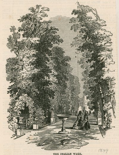 Vauxhall Gardens, Lontoo: Italian kävelymatka tekijältä English School