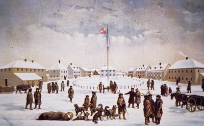 Näkymä Fort Garrylle (värinen lito) tekijältä English School