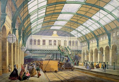 Näkymä Kings Crossin metroasemalta, noin 1865 tekijältä English School