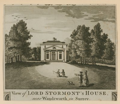 Näkymä Lord Stormonts Housesta lähellä Wandsworthia Surreyssa tekijältä English School