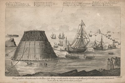Näkymä vuonna 1785 rakennetusta kartiosta, joka johdetaan paikalleen Cherbourgin tielle tekijältä English School