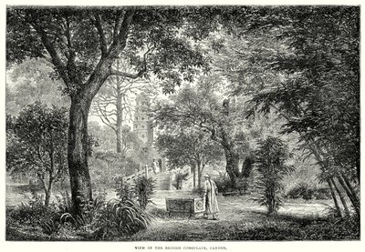 Näkymä Britannian konsulaatista, Kanton (kaiverrus) tekijältä English School