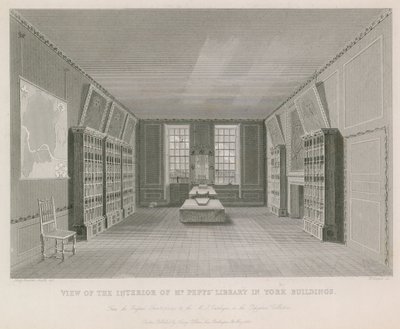 Näkymä Mr Pepys Libraryn sisätiloista York Buildingissa tekijältä English School