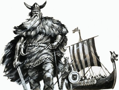 Viikinki ja longship tekijältä English School