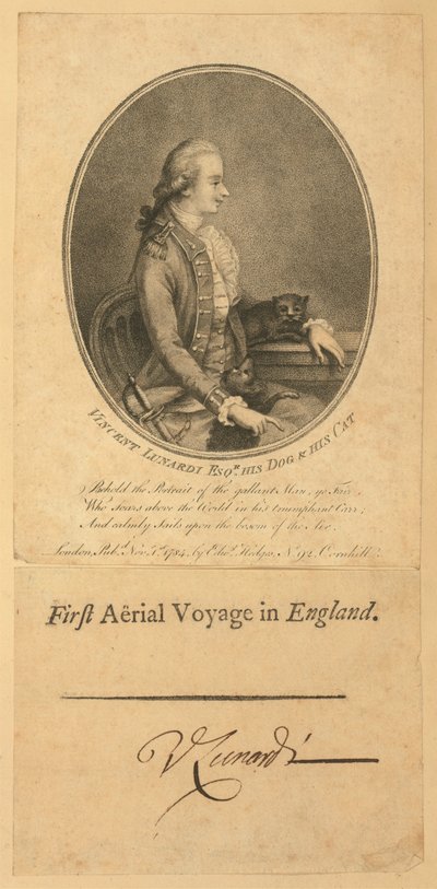 Vincent Lunardi, 1784 (pistekaiverrus) tekijältä English School