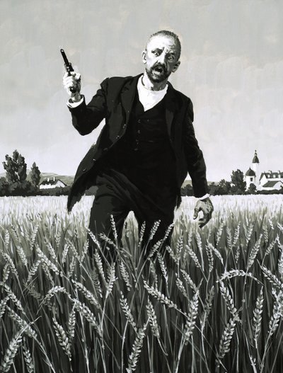 Vincent Van Gogh kävelee vehnäpellolla kohti kuolemaansa tekijältä English School