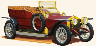Vintage moottori auto tekijältä English School