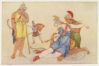 Vergilius Aeneid: Camillan kuolema (värilitho) tekijältä English School