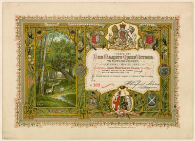 Kuningatar Victorian vierailu Eppingin metsään, 1882 tekijältä English School