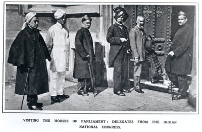 Vierailu parlamenttitalossa: Intian kansalliskongressin edustajat, 1919 tekijältä English School