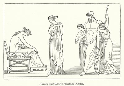 Vulcan ja Charis tapaavat Thetis (litho) tekijältä English School