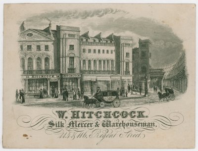W Hitchcock, kauppakortti tekijältä English School