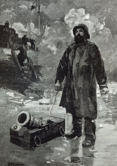 Odotetaan signaalia, "Leisure Hour", vuodelta 1888 tekijältä English School