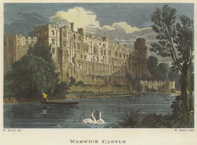 Warwickin linna, Warwickshire (värillinen kaiverrus) tekijältä English School