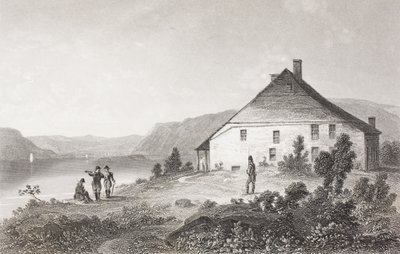 Washingtonin pääkonttori lähellä Newburghia, "Gallery of Historical Portraits" -julkaisusta, julkaistu noin 1880 tekijältä English School