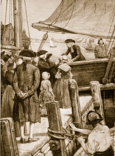 Wesley Walesin prinssissä vuonna 1787 jättämässä hyvästit irlantilaisille tekijältä English School