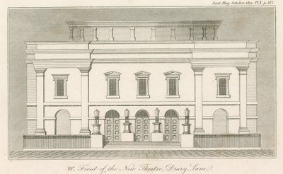 Lontoon uuden Drury Lane -teatterin länsirintama tekijältä English School