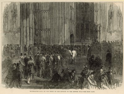 Westminster Hall uudistuslakiehdotuksen jakautumisen yönä tekijältä English School