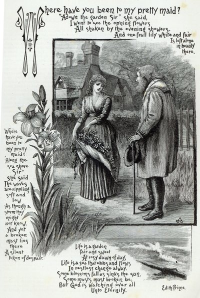 Missä olet ollut kauniissa piikassani, Leisure Hourista, vuodelta 1888 tekijältä English School