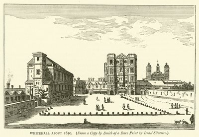 Whitehall noin 1650, Smithin kopiosta Israel Silvestren harvinaisesta vedosta tekijältä English School