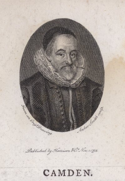 William Camden, englantilainen antikvariaatti, historioitsija ja maantieteilijä (kaiverrus) tekijältä English School