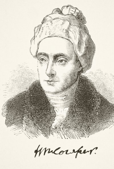 William Cowper, William Hickman Smith Aubreyn (1858-1916) teoksesta The National and Domestic History of England, julkaistu Lontoossa, noin 1890 tekijältä English School