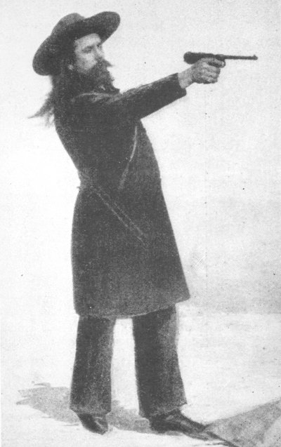 William F. Cody (Buffalo Bill) uuden aseensa kanssa tekijältä English School