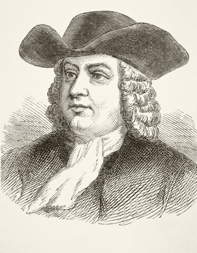 William Penn, William Hickman Smith Aubreyn (1858-1916) teoksesta The National and Domestic History of England, julkaistu Lontoossa, noin 1890 tekijältä English School