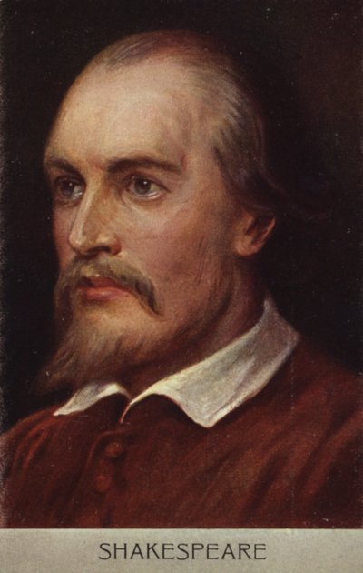 William Shakespeare (n. 1564-1616), englantilainen näytelmäkirjailija ja runoilija (värilitro). tekijältä English School