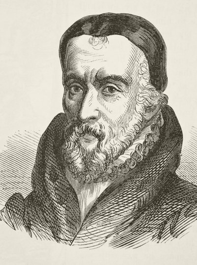William Tyndale, William Hickman Smith Aubreyn (1858-1916) teoksesta The National and Domestic History of England, julkaistu Lontoossa, noin 1890 tekijältä English School