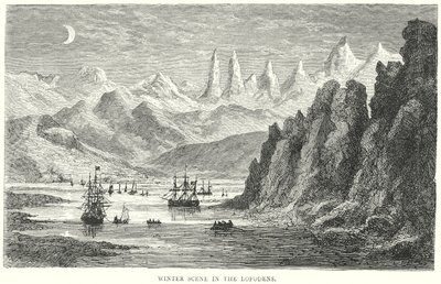 Talvikohtaus Lofodensissa (kaiverrus) (kaiverrus) tekijältä English School