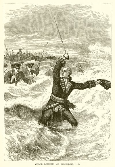 Wolfen laskeutuminen Louisburgiin, 1758 tekijältä English School