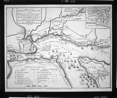 Wolfen suunnitelma Quebecin piirittämiseksi vuonna 1759 tekijältä English School