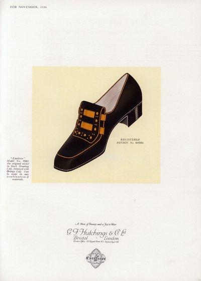 Naisten kenkämainos, 1930-luku tekijältä English School